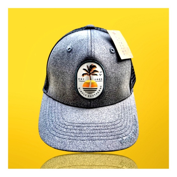Simply Southern Other - Simply Southern Mesh SnapBack Hat. Gray, Black, Orange